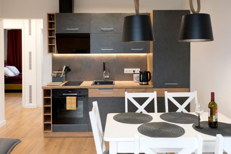 Kitchen or kitchenette, Living room, Dining area