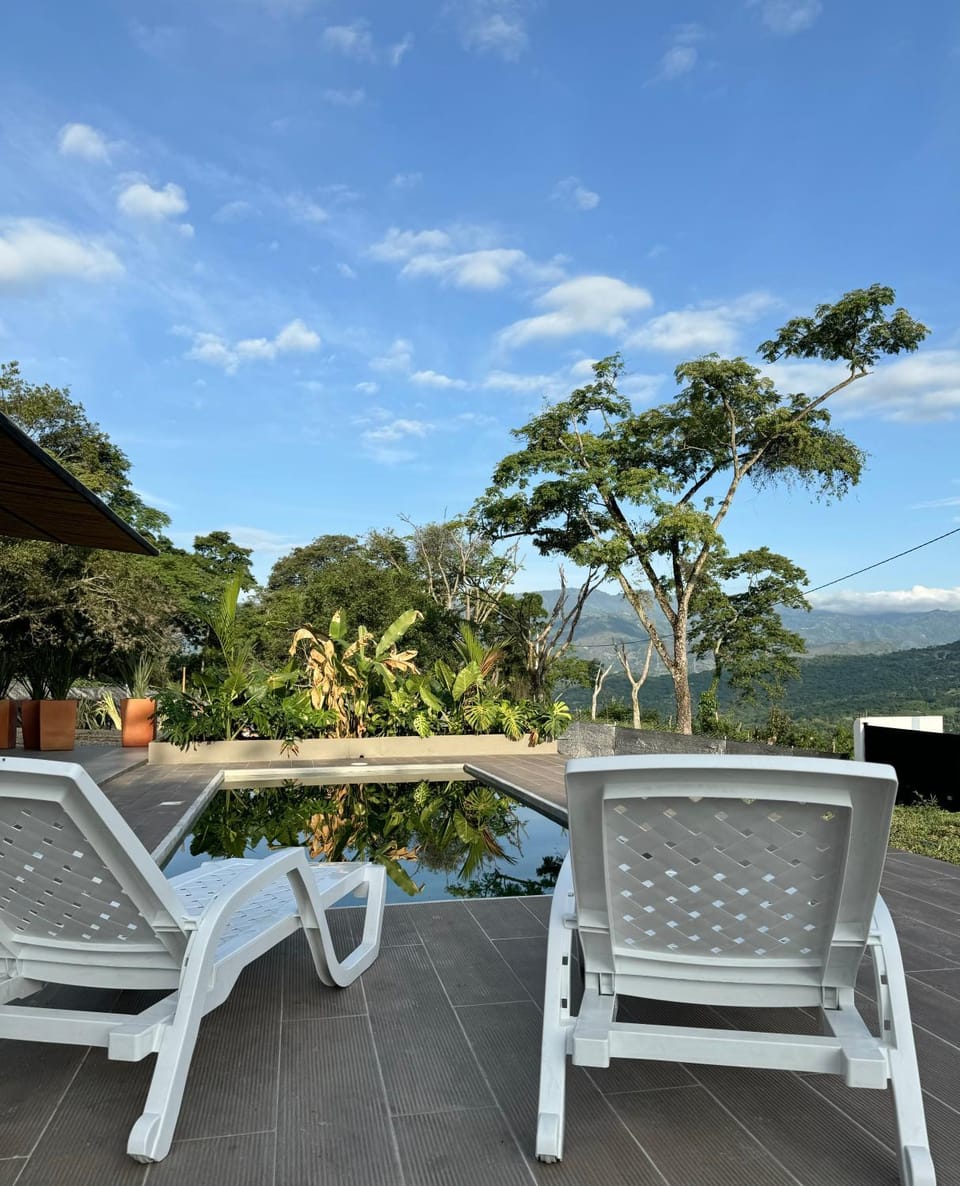 Patio, Day, Natural landscape, Pool view, Swimming pool
