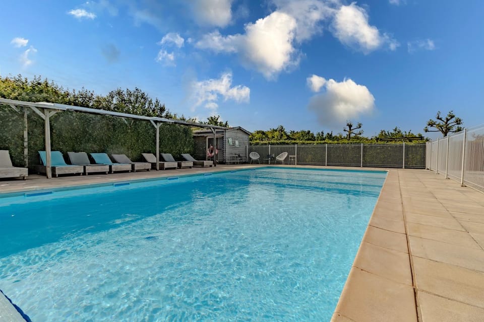 Property building, Living room, Swimming pool