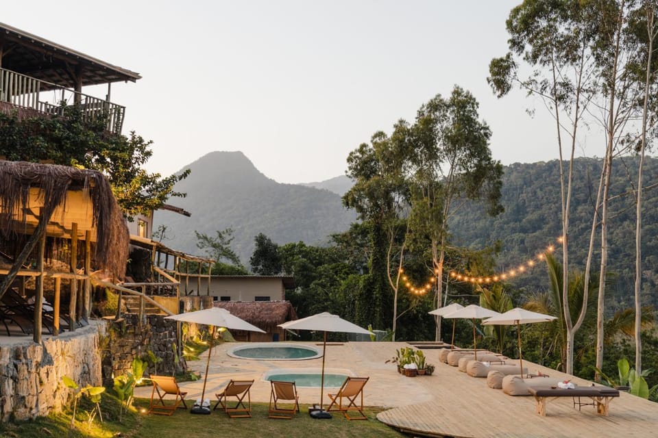 Natural landscape, Mountain view, Swimming pool
