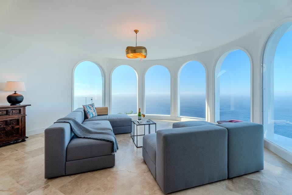 Living room, Seating area, Sea view