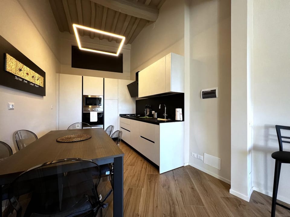 Kitchen or kitchenette, Dining area, oven, stove