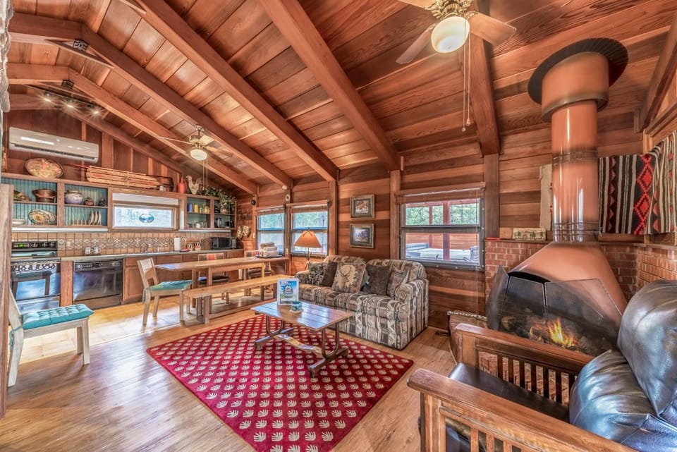 Deer Meadows & Wildflower: Cute, Centrally Located Ruidoso Cabin with Hot Tub! Cabin in Ruidoso