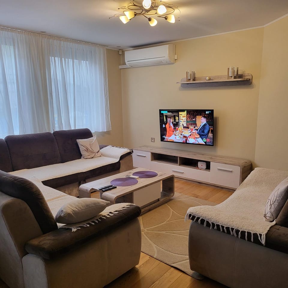 Communal lounge/ TV room, TV and multimedia, Living room, Seating area, air conditioner