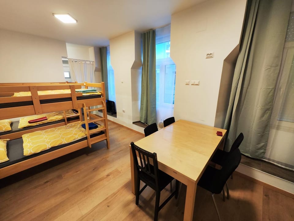 Bed, Living room, Dining area, bunk bed