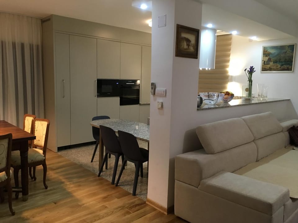 Kitchen or kitchenette, Living room, Dining area