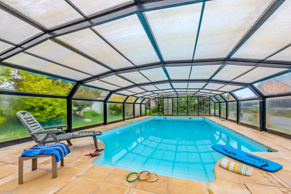 Property building, Living room, Swimming pool