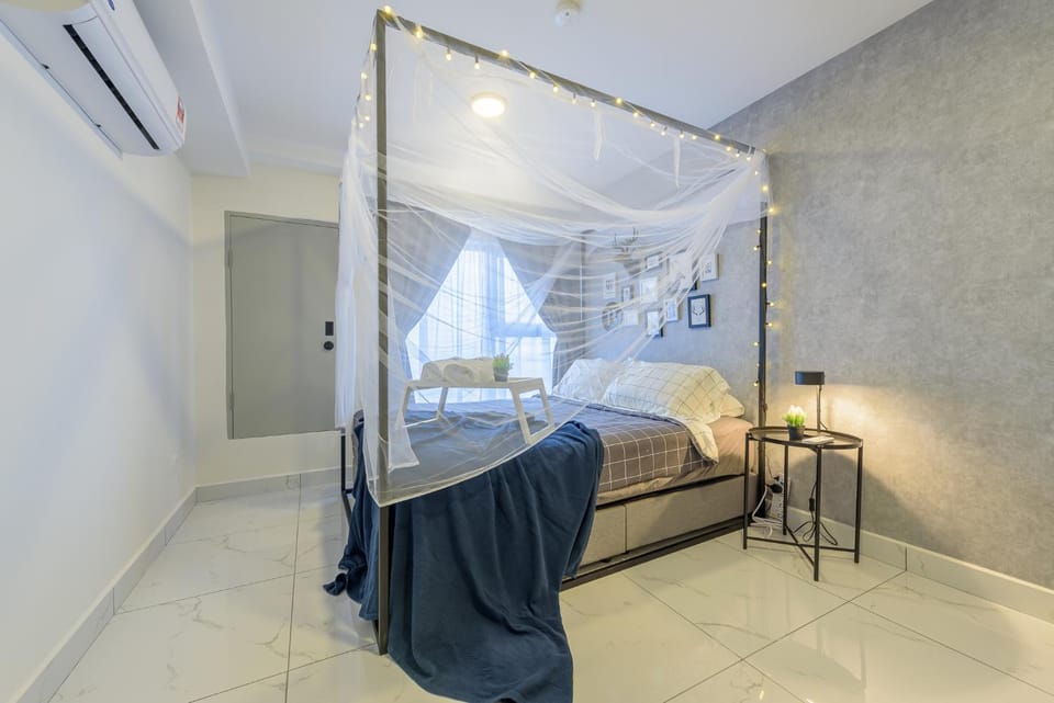 Bed, Bedroom, air conditioner