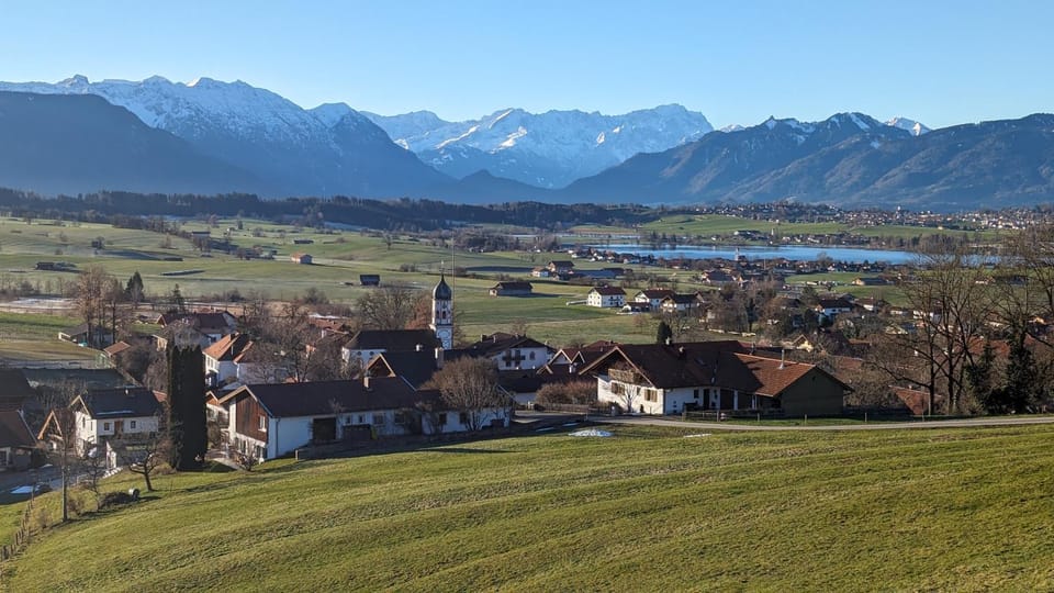 Nearby landmark, Spring, Day, Natural landscape, Bird's eye view, Mountain view