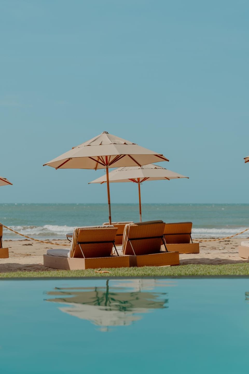 Day, Natural landscape, Beach, Pool view, Sea view, Swimming pool, sunbed
