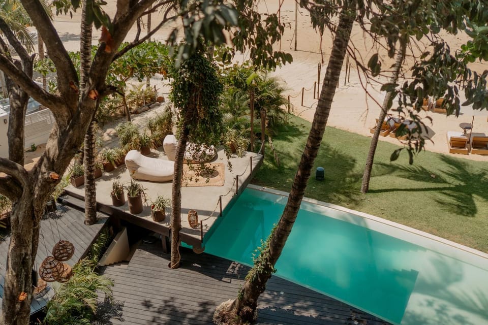 Natural landscape, Garden, Pool view, Swimming pool