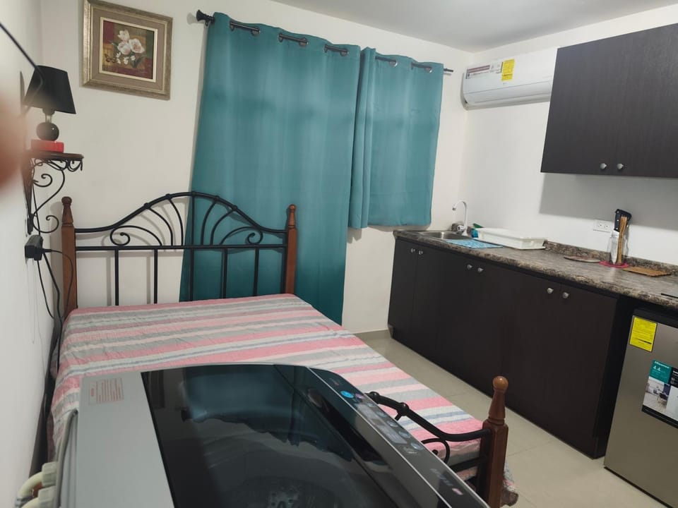 apartamentito tipo estudio AMUEBLADO tranquilo y acogedor cocina y baño privado independiente en CHANIS cerca de Costa del este Vacation rental in Panama City, Panama