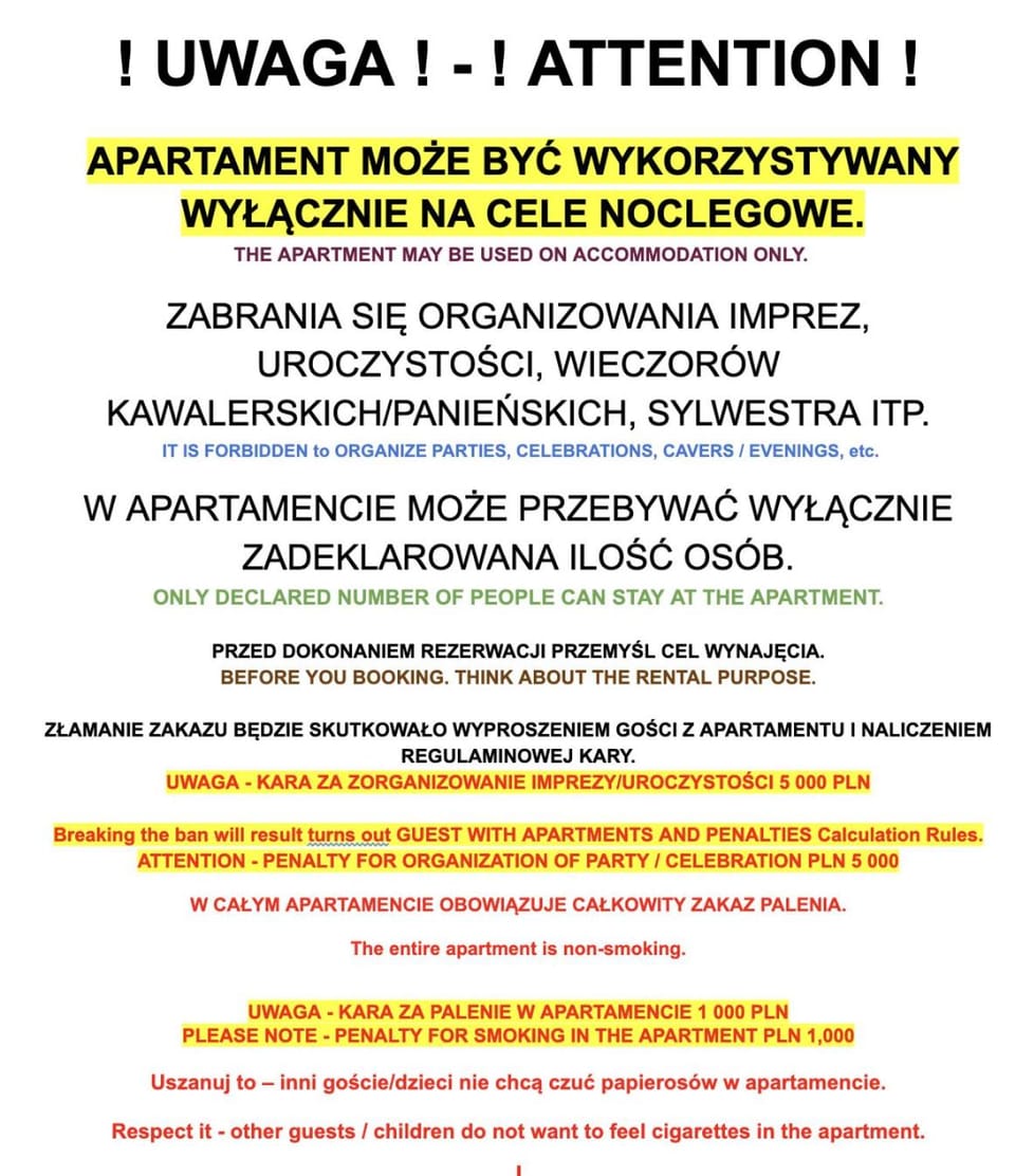 Property building, Text overlay