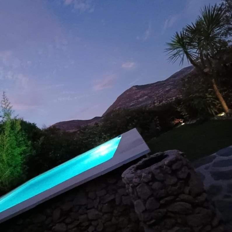 Night, Natural landscape, Mountain view, Pool view, Swimming pool