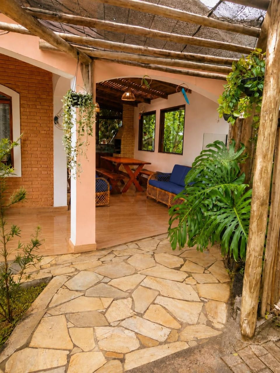 Casa 8p com ar 90m Praia Fortaleza House in State of São Paulo