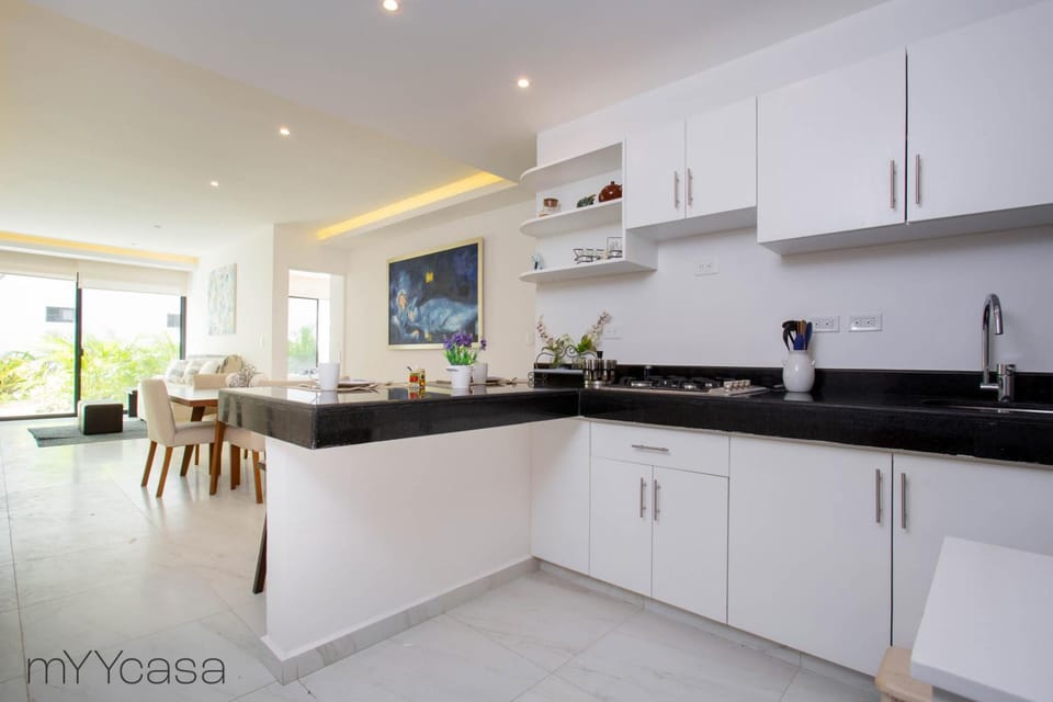 Kitchen or kitchenette, Dining area, dishwasher, stove
