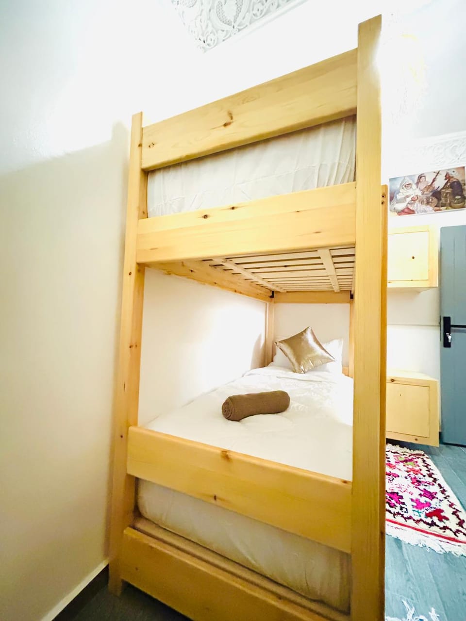 Bed, Photo of the whole room, Bedroom, bunk bed, wardrobe
