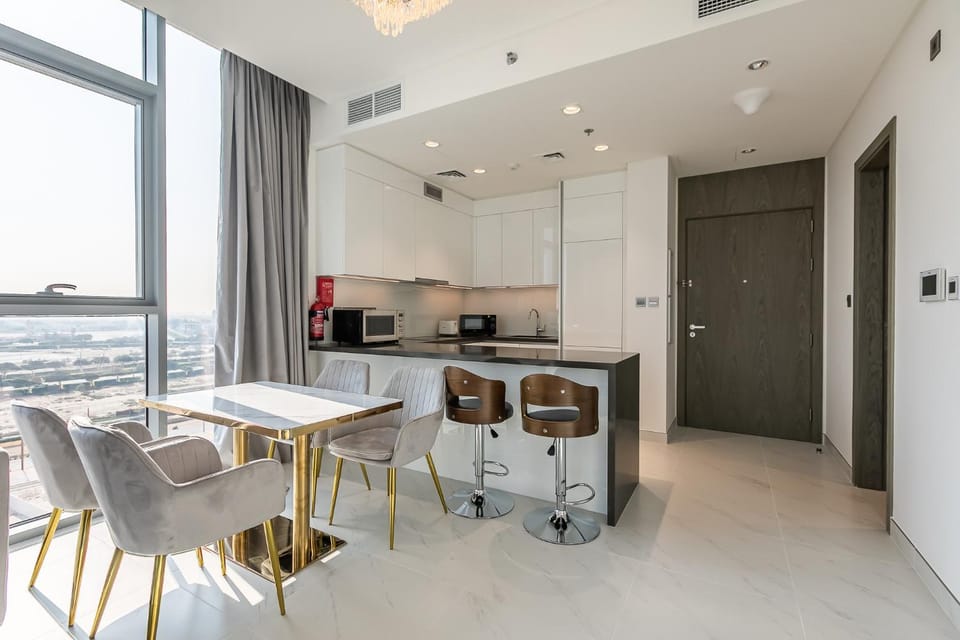 Spacious I Burj Khalifa View I District One Apartment in Dubai