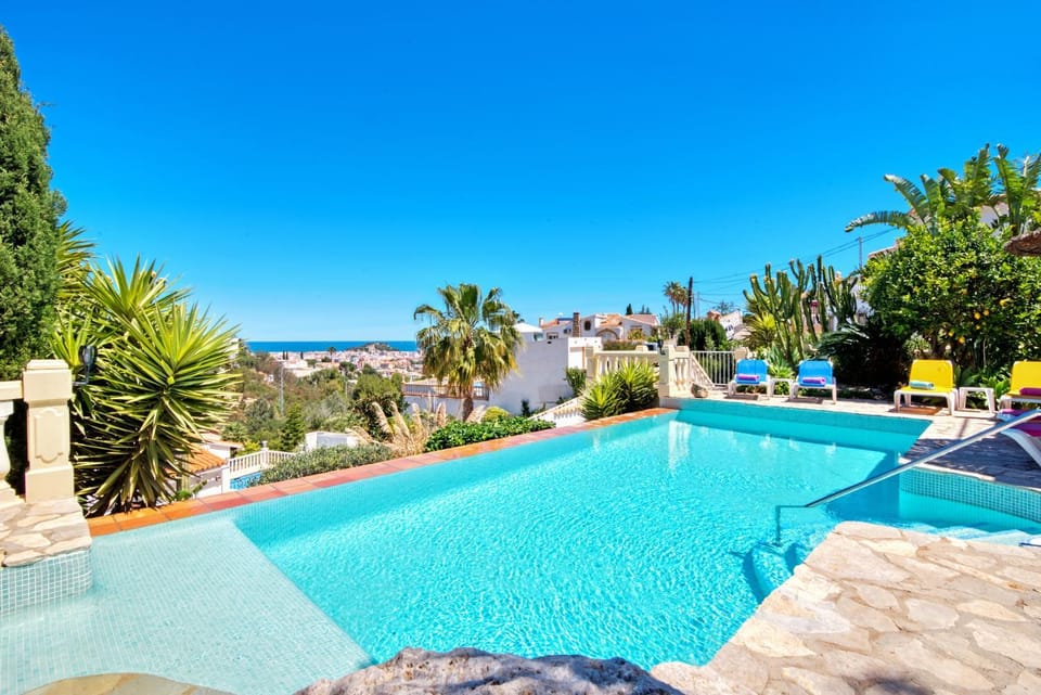 Property building, Living room, Swimming pool