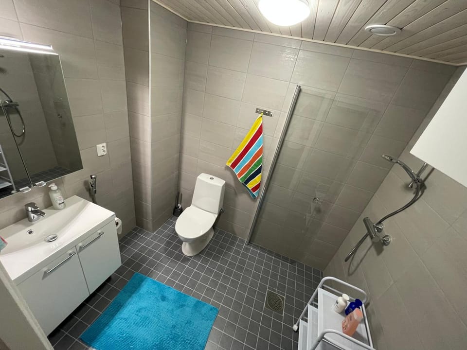 Shower, Toilet, Bathroom, bidet, towels