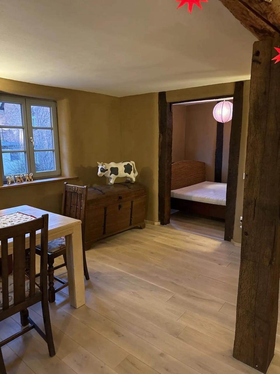 Property building, Living room, Bedroom