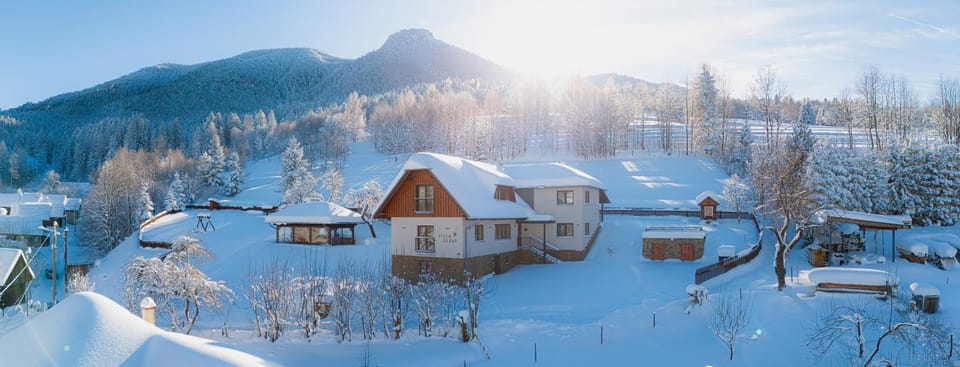 Property building, Winter, Mountain view