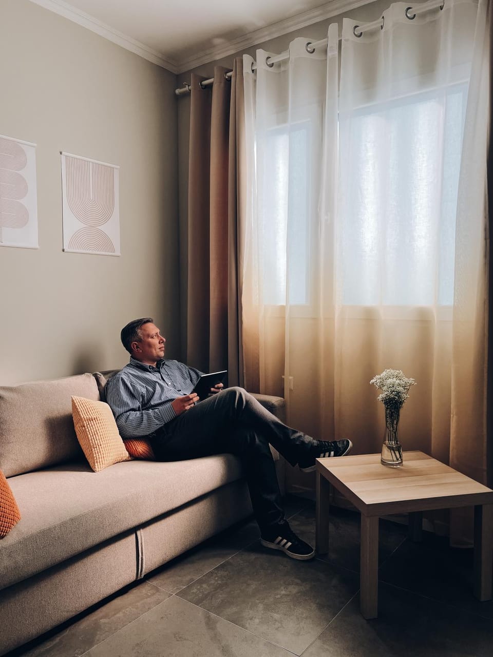 People, Living room, Seating area