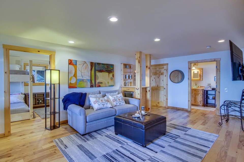 Hat Island Home with Stunning View and Wraparound Deck House in Puget Sound