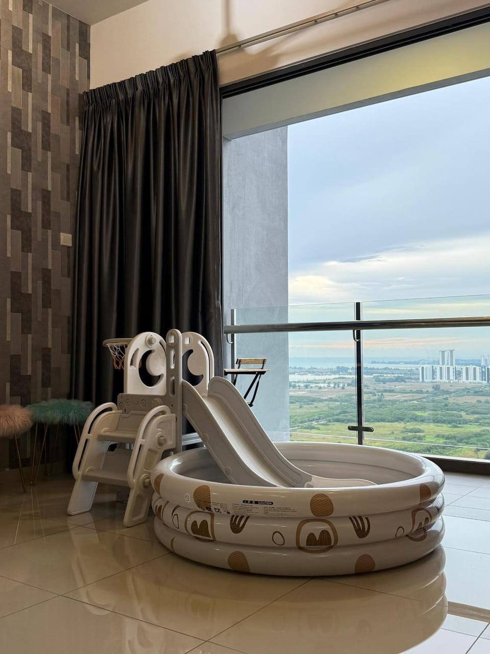 New I Atlantis Seaview I 4-5pax I WaterPark I 5MinJonker I Kids Slide Apartment in Malacca