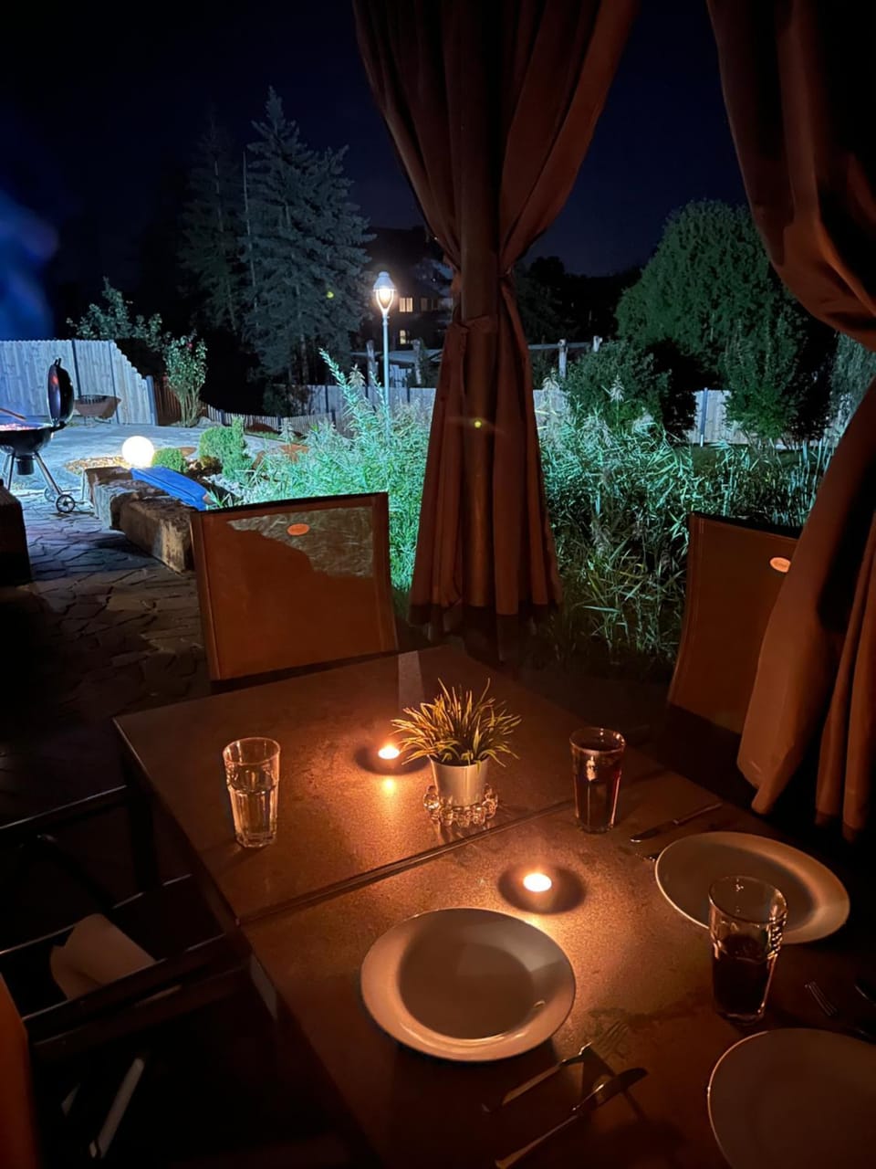 Night, Balcony/Terrace, Seating area