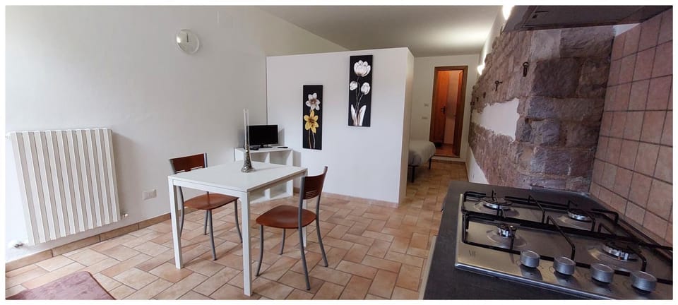 Kitchen or kitchenette, Dining area, stove