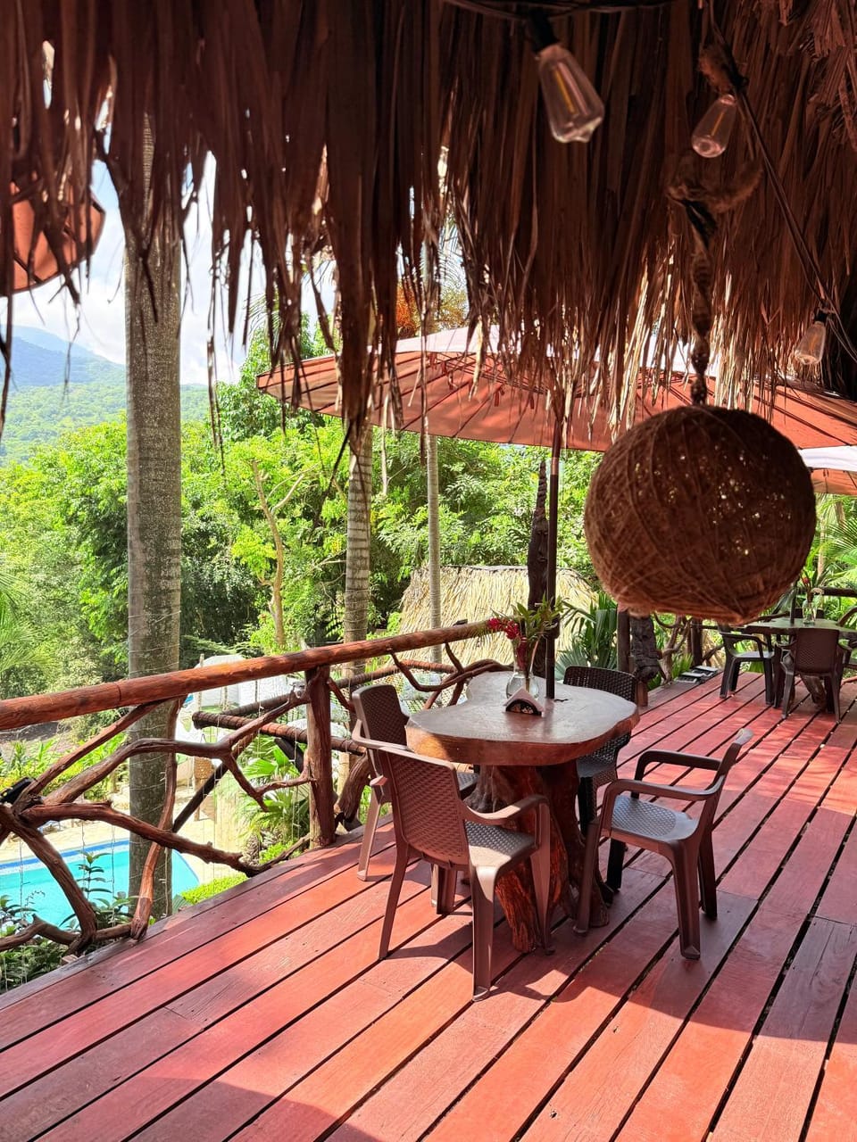Natural landscape, Garden, Balcony/Terrace, Dining area, Mountain view, Swimming pool