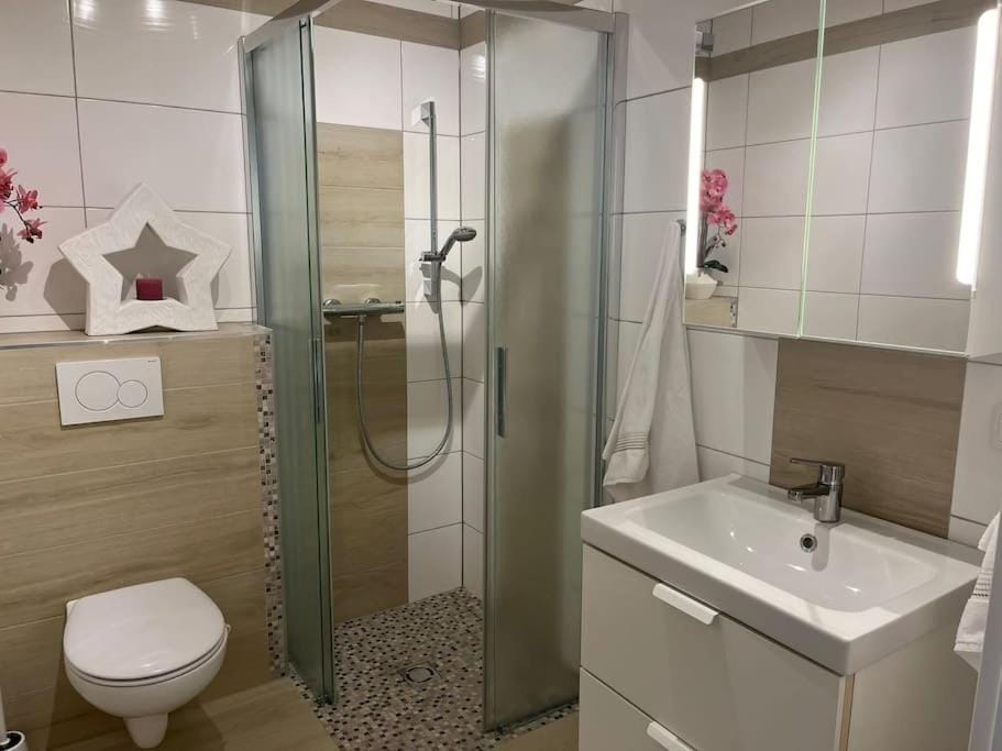 Shower, Toilet, Bathroom, towels
