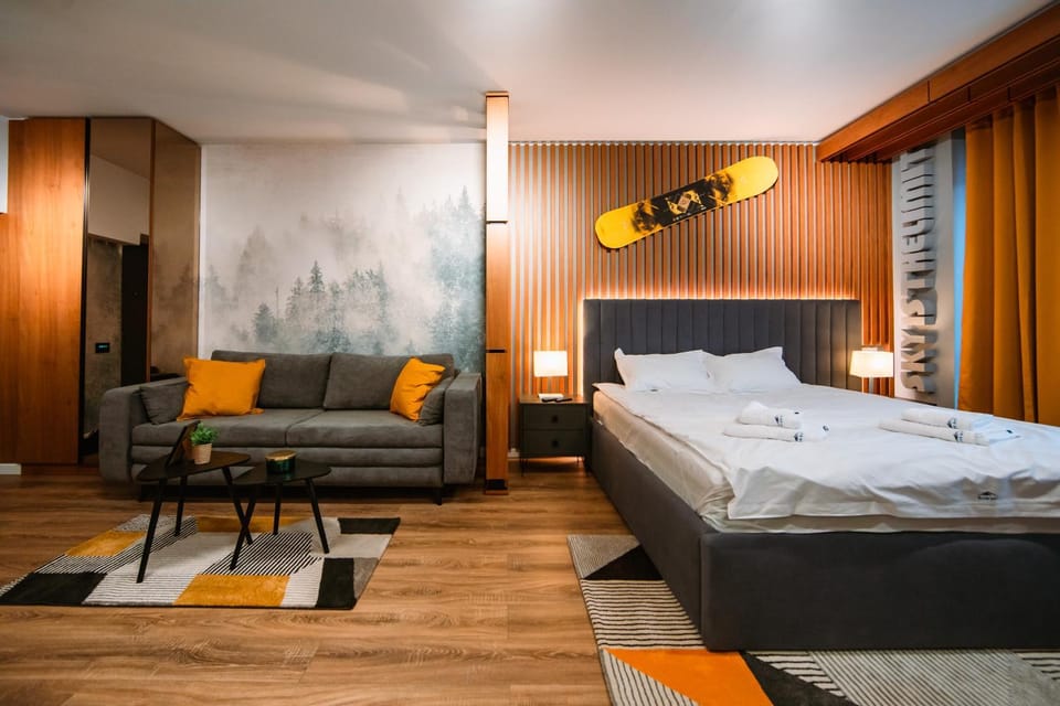 Bed, Living room, Bedroom