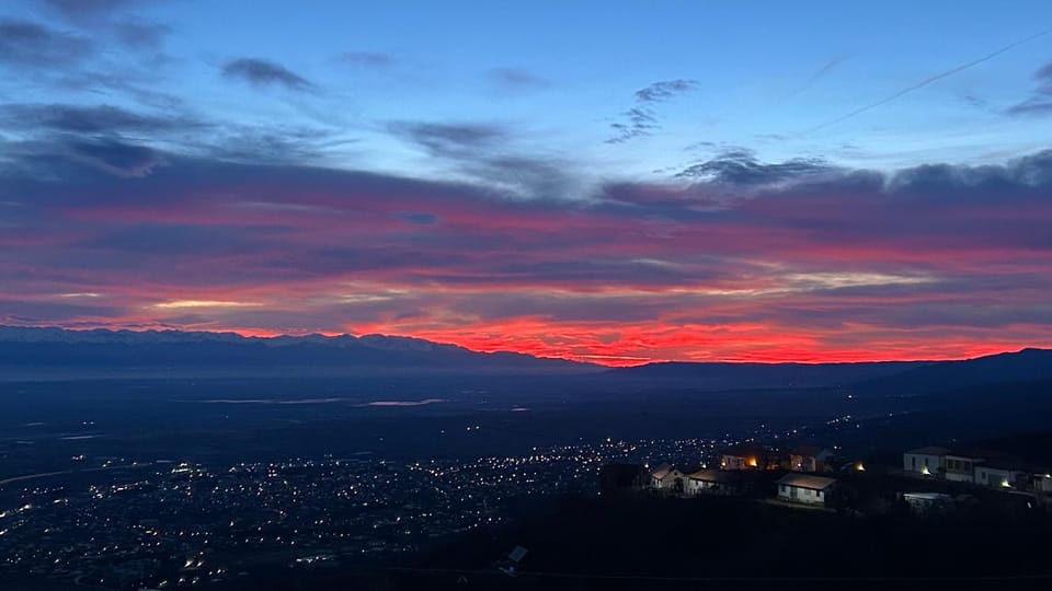 Natural landscape, Mountain view, Sunrise