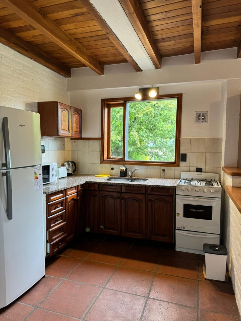 Kitchen or kitchenette, oven, stove, toaster