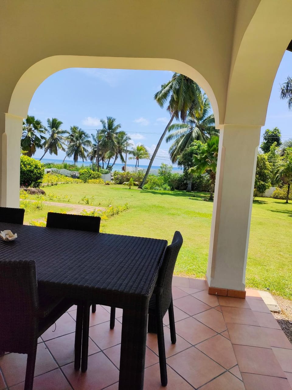 Patio, Natural landscape, Garden, Dining area, Garden view, Sea view
