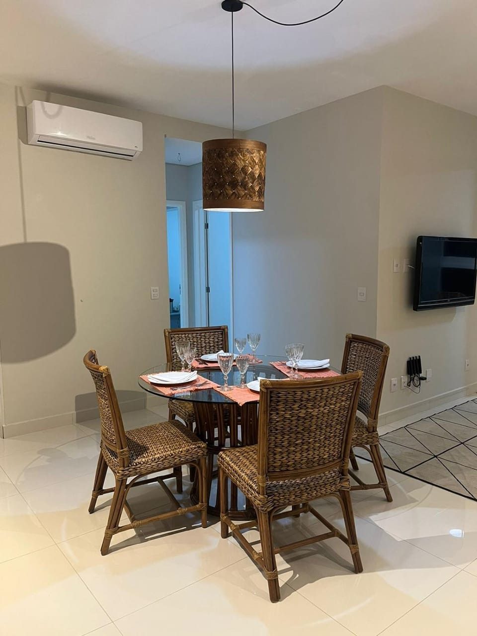 Dining area, air conditioner
