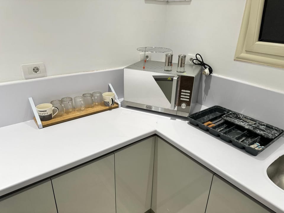 Kitchen or kitchenette, minibar, stove