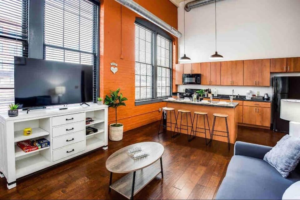 NY Style Centric Loft with King Bed by Park av Apartment in Brighton