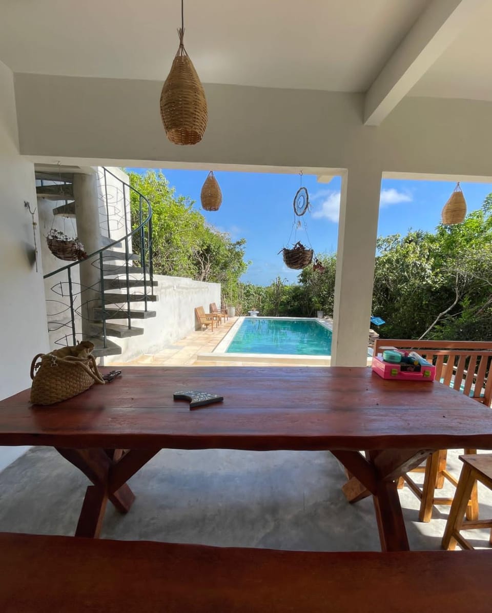 Patio, Natural landscape, Dining area, Pool view, Swimming pool