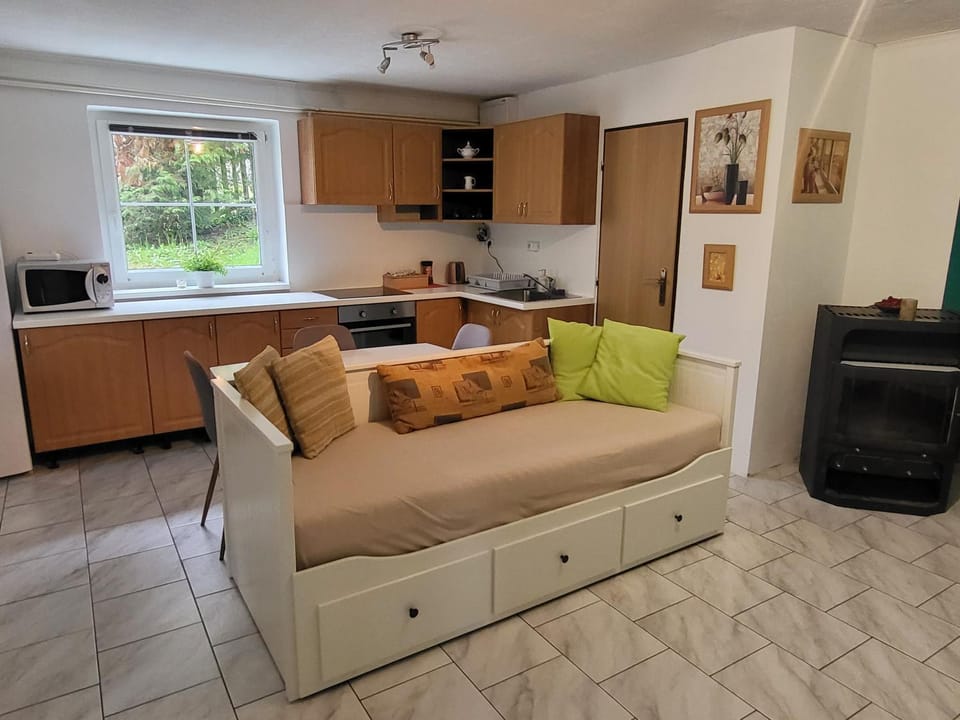 Kitchen or kitchenette, Living room