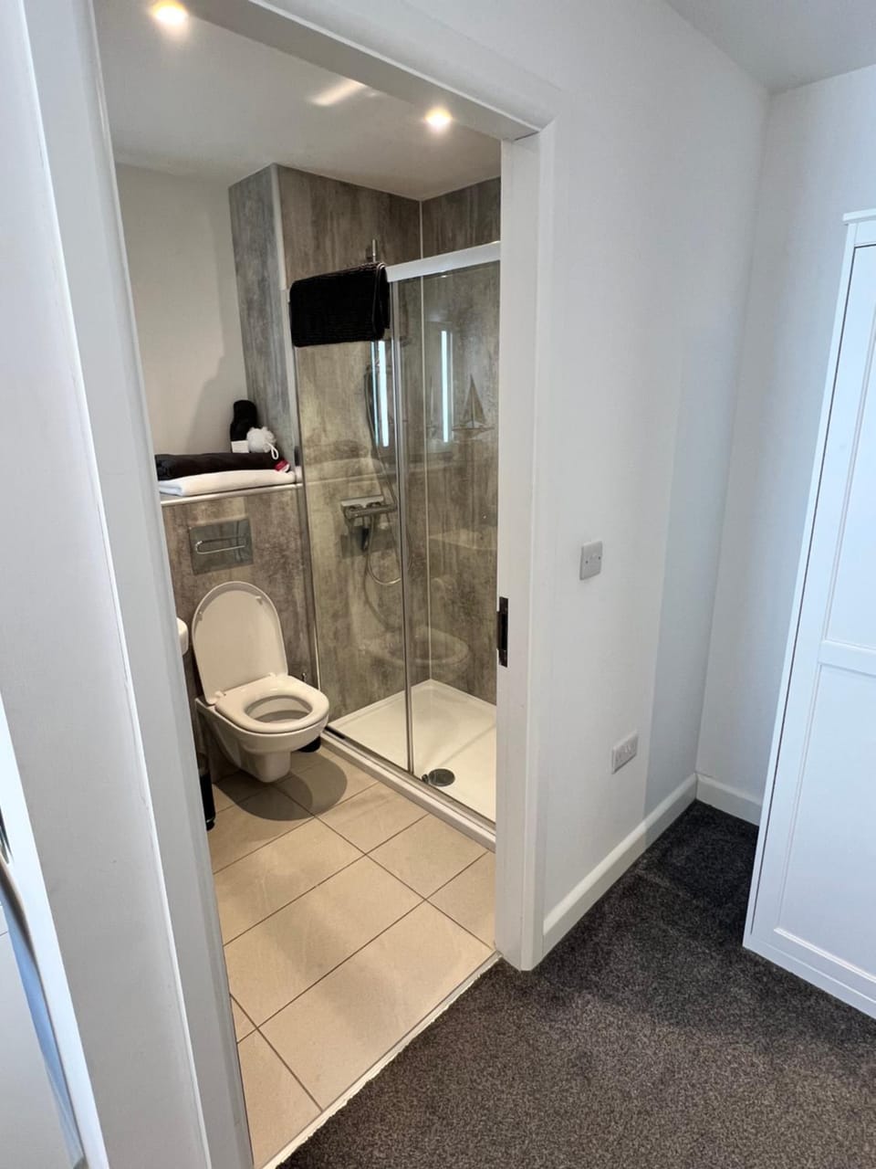 Shower, Toilet, Bathroom, towels