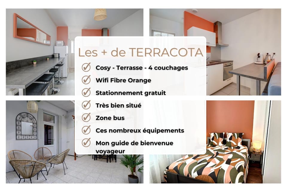 “Le Terracotta” Terrasse -Centre ville- Cosy Apartment in Bourgogne-Franche-Comté