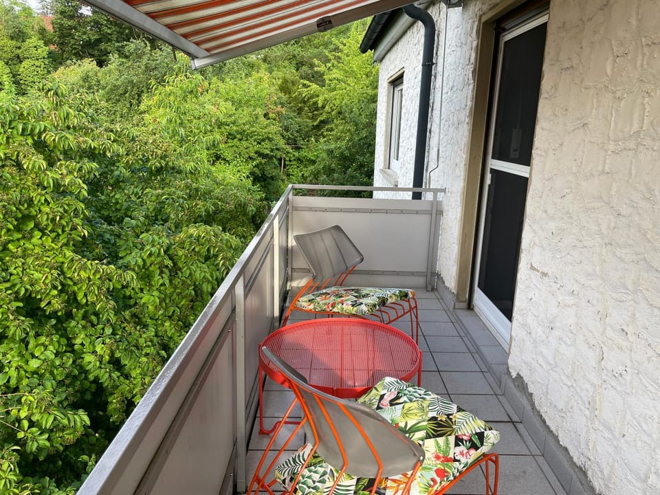 Day, Summer, View (from property/room), Balcony/Terrace, Garden view, furniture
