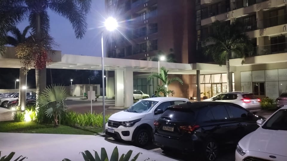 Property building, Night, Parking