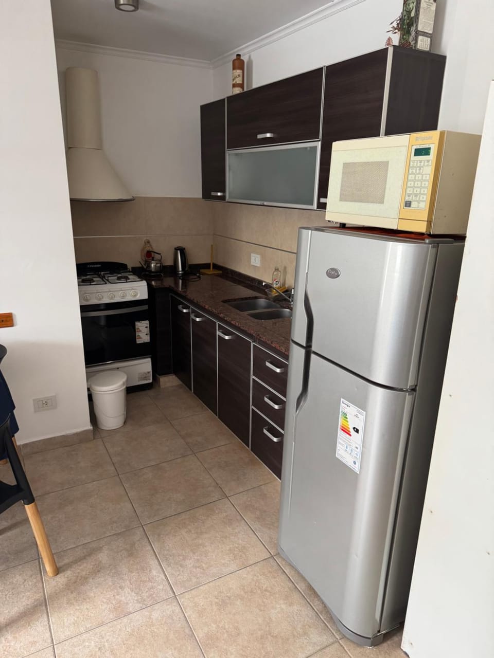 Kitchen or kitchenette, oven, stove