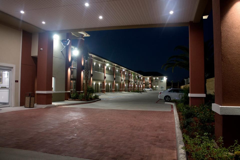 Property building, Night, Parking