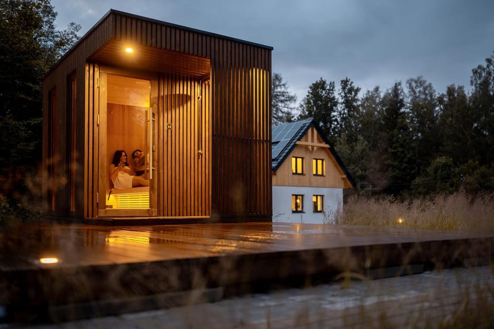 Property building, Night, Sauna