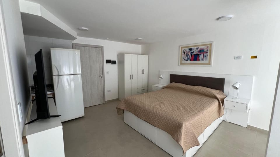 Bed, oven, wardrobe